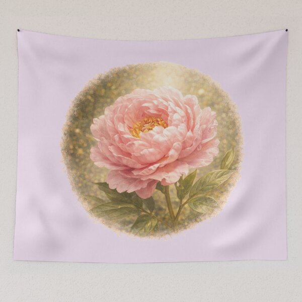 Item preview, Lush Peony Blossom – Romantic Floral Portrait designed and sold by TheJoyfulPen.