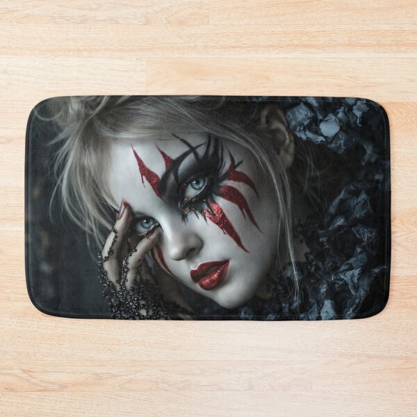 Item preview, Dark Gothic Glam Portrait with Red Face Art designed and sold by Kaleidoscope Print.
