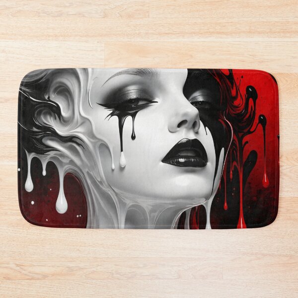 Item preview, Surreal Black White and Red Gothic Portrait designed and sold by Kaleidoscope Print.