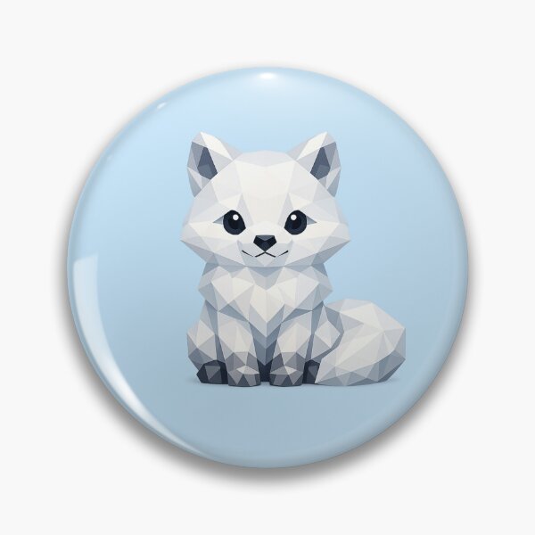 Item preview, Cute Low Poly Geometric Arctic Fox Illustration designed and sold by AndreBarnard.