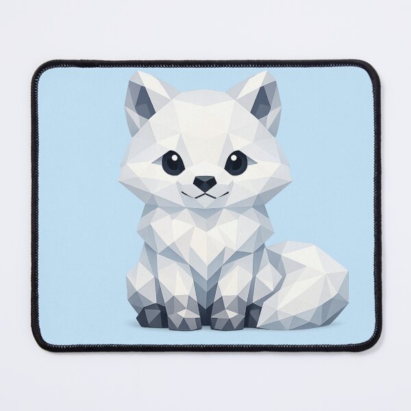 Item preview, Cute Low Poly Geometric Arctic Fox Illustration designed and sold by AndreBarnard.