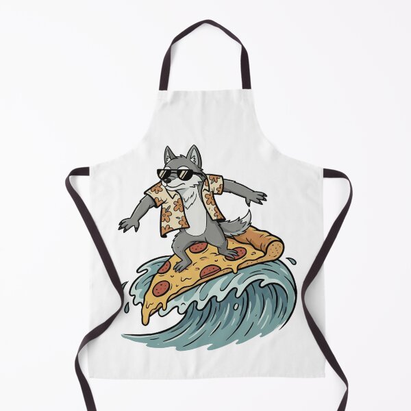 Item preview, Cool Surfing Wolf on Pizza Slice Wave designed and sold by k3rstman1.