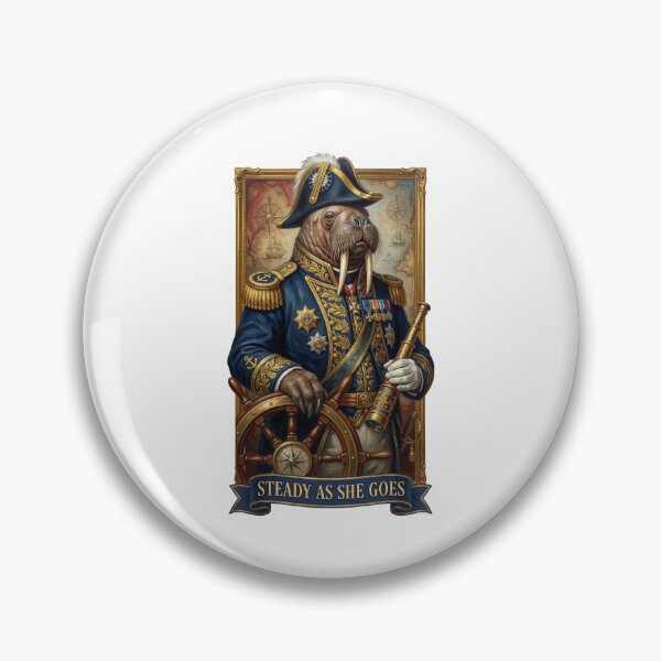 Item preview, Victorian Walrus Admiral - Distinguished Naval Officer Portrait designed and sold by HiruK.