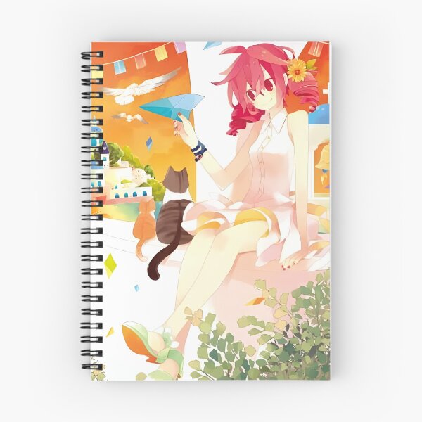 Item preview, Kasane Teto Anime Notebook Vocaloid Fan Art designed and sold by RadiantGraphics.