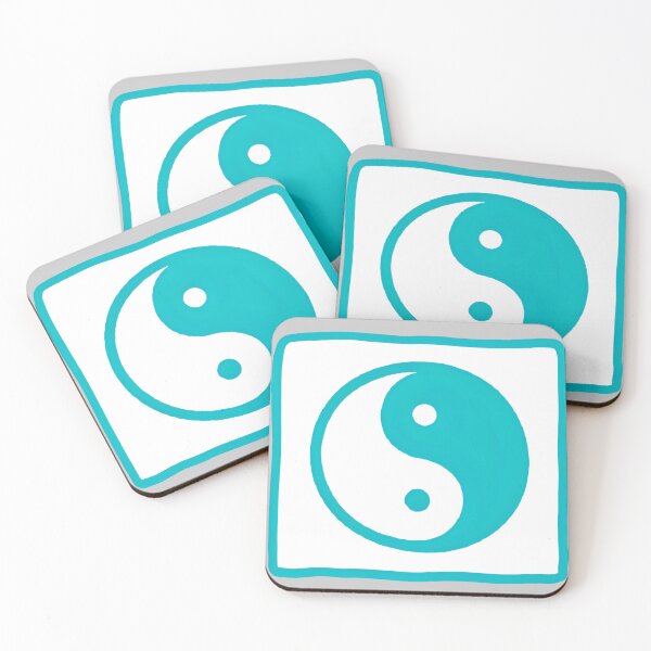 Item preview, Blue Yin-Yang minimalist graphic icon designed and sold by ArtEllary.