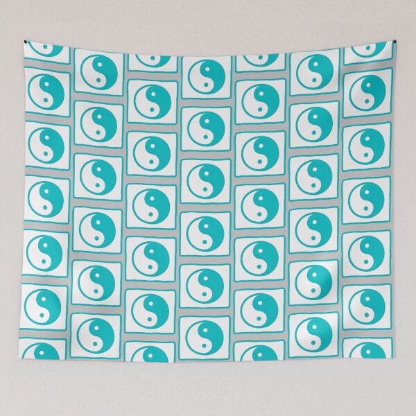 Item preview, Blue Yin-Yang minimalist graphic icon designed and sold by ArtEllary.