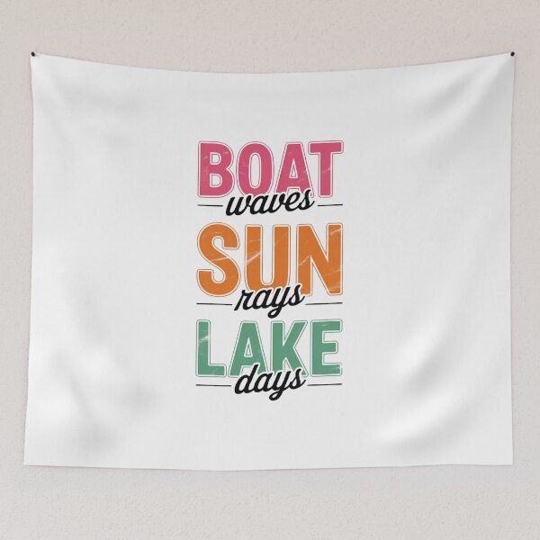 Item preview, Boat Waves Lake Days Summer designed and sold by IdunayaStore.