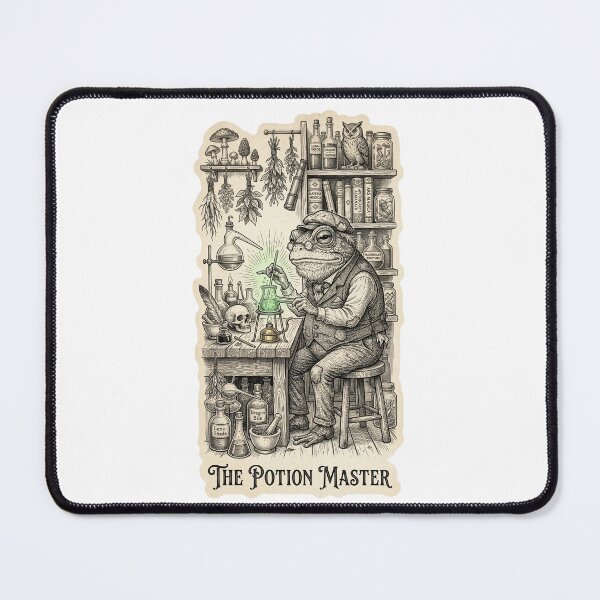 Item preview, Victorian Toad Alchemist - Goblincore Potion Etching designed and sold by HiruK.