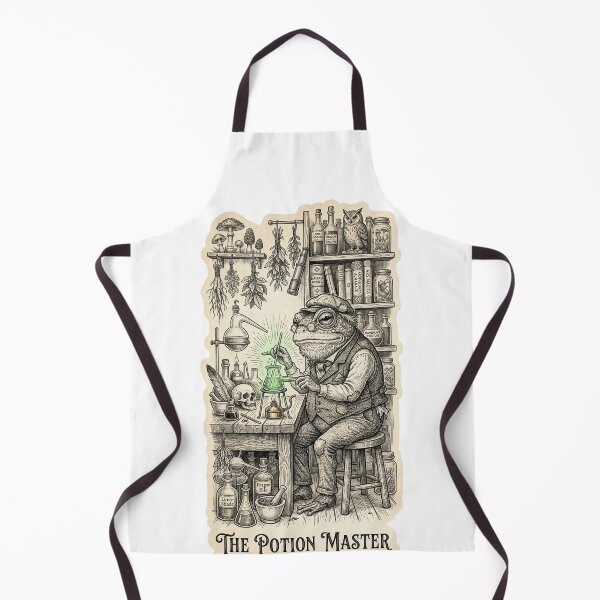 Item preview, Victorian Toad Alchemist - Goblincore Potion Etching designed and sold by HiruK.
