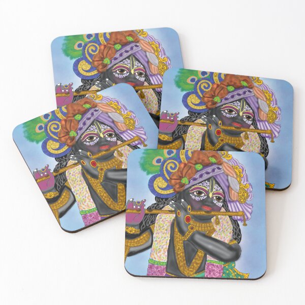 Item preview, Lord Krishna Digital Drawing – Divine Flute Playing God Art designed and sold by Harshit_Digital_Arts.