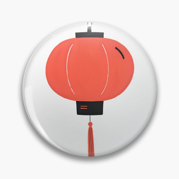Item preview, Asian red lantern minimalist graphic icon designed and sold by ArtEllary.