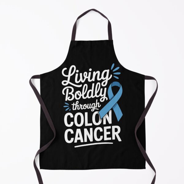 Item preview, Living Boldly Through Colon Cancer Large Blue Ribbon Overlay Awareness Shirt designed and sold by DarylWelsh2024.