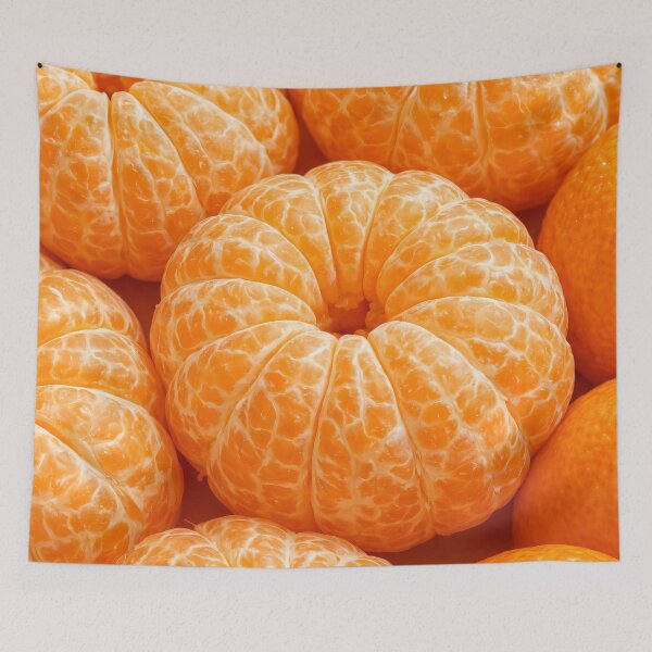 Item preview, Fresh Mandarin Orange Pattern Art Print designed and sold by Kaleidoscope Print.