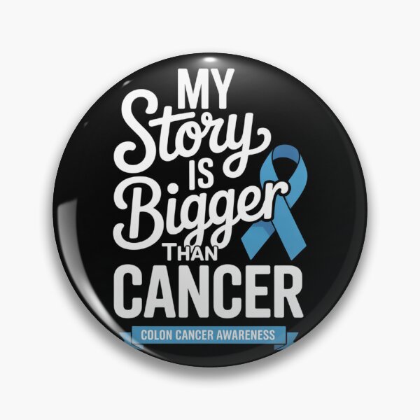 Item preview,  My Story Is Bigger Than Cancer Colon Cancer Awareness Ribbon Slim Banner Tee designed and sold by DarylWelsh2024.