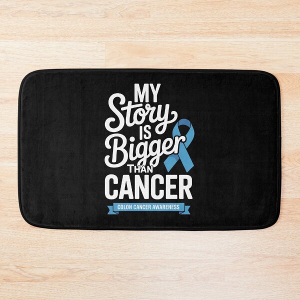 Item preview,  My Story Is Bigger Than Cancer Colon Cancer Awareness Ribbon Slim Banner Tee designed and sold by DarylWelsh2024.