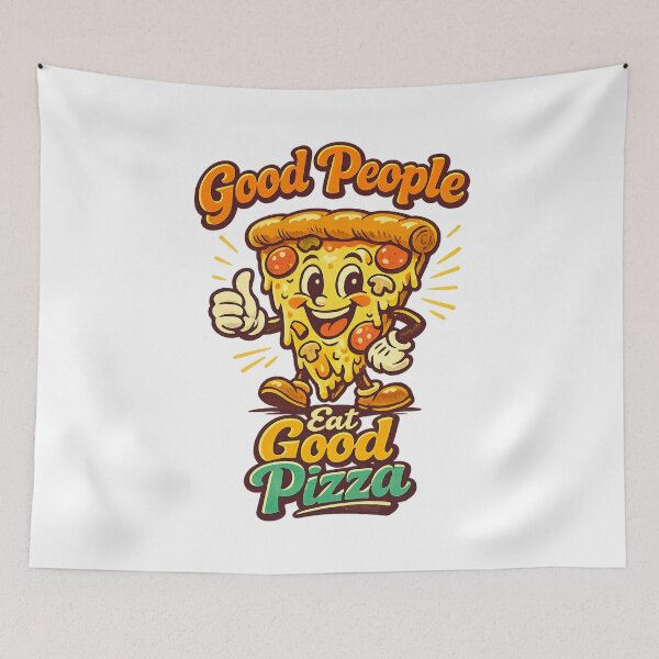 Item preview, Good People Eat Good Pizza designed and sold by LuveraxArt.