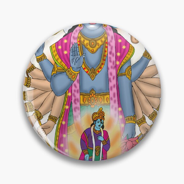 Item preview, Krishna Vishwaroopam Spiritual Digital Art – Mythological Indian God Design designed and sold by Harshit_Digital_Arts.