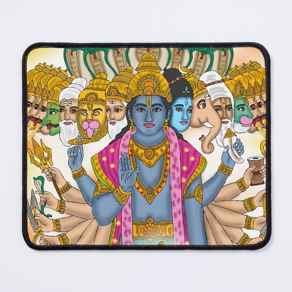 Item preview, Krishna Vishwaroopam Spiritual Digital Art – Mythological Indian God Design designed and sold by Harshit_Digital_Arts.