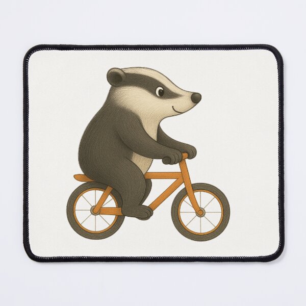 Item preview, Badger on a Bike – Charming Woodland Notebook Gift designed and sold by FunscapeHQ.