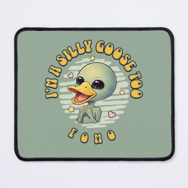Item preview, Silly Goose Green Alien FOMO designed and sold by Shy Fractal Designs.