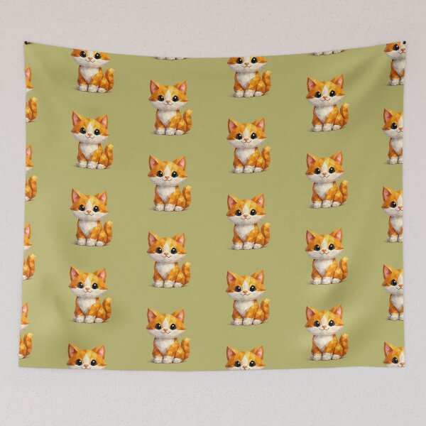 Item preview, Cute Low Poly Geometric Cat Illustration designed and sold by AndreBarnard.