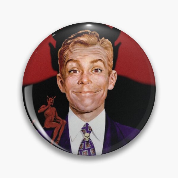 Item preview, Retro Devilish Boy – Vintage Mischief Collage Art designed and sold by sassafrastradingco.