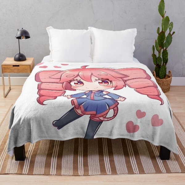 Item preview, Kasane Teto pillow Japanese Vocaloid Fan Art designed and sold by RadiantGraphics.