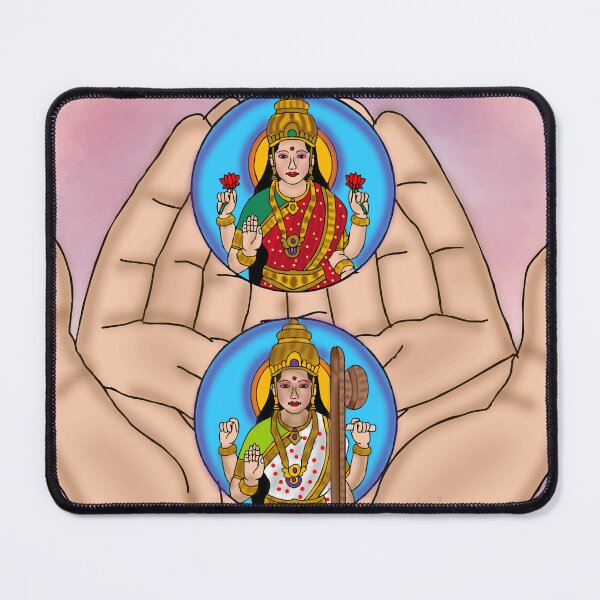 Item preview, Karagre Vasate Lakshmi Shloka Art – Sanskrit Morning Prayer Design designed and sold by Harshit_Digital_Arts.