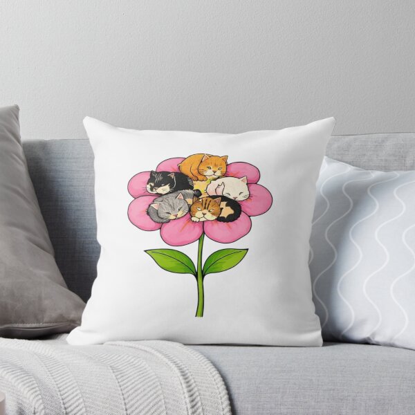Item preview, Cute Cats Sleeping on Flowers - Cat Lover Floral Kitten Gift designed and sold by Unsololugar.