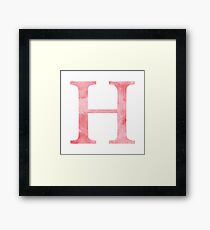 Rouge Watercolor Η Framed Print