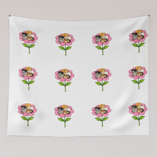Item preview, Cute Cats Sleeping on Flowers - Cat Lover Floral Kitten Gift designed and sold by Unsololugar.