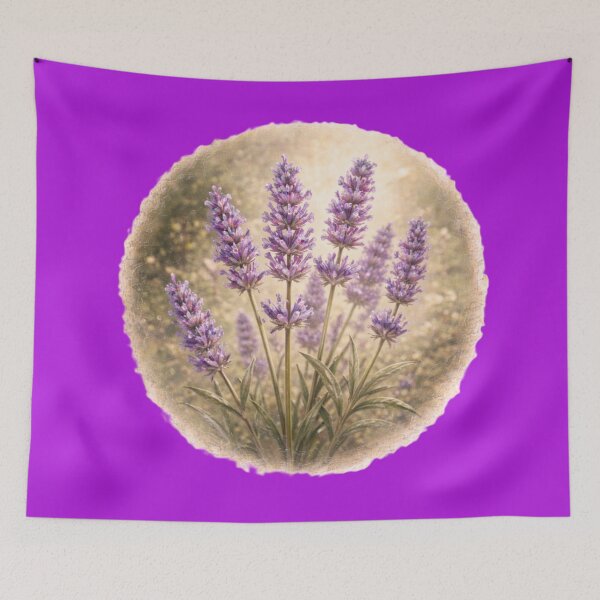 Item preview, Fragrant Lavender Stems – Botanical Floral Portrait designed and sold by TheJoyfulPen.