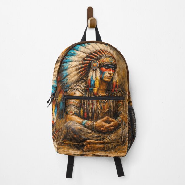 Item preview, Sacred Tribal Meditation, Oil Painting of the Native Spirit designed and sold by JuandiArt7.