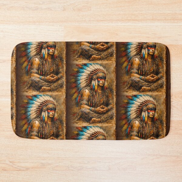 Item preview, Sacred Tribal Meditation, Oil Painting of the Native Spirit designed and sold by JuandiArt7.