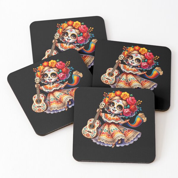 Item preview, Dia De Muertos Catrina With Guitar Floral designed and sold by margamPagenberg.