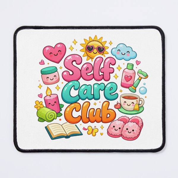 Item preview, Self Care Club Cute Cartoon Aesthetic – Self Love & Wellness Illustration designed and sold by Sanika arts .