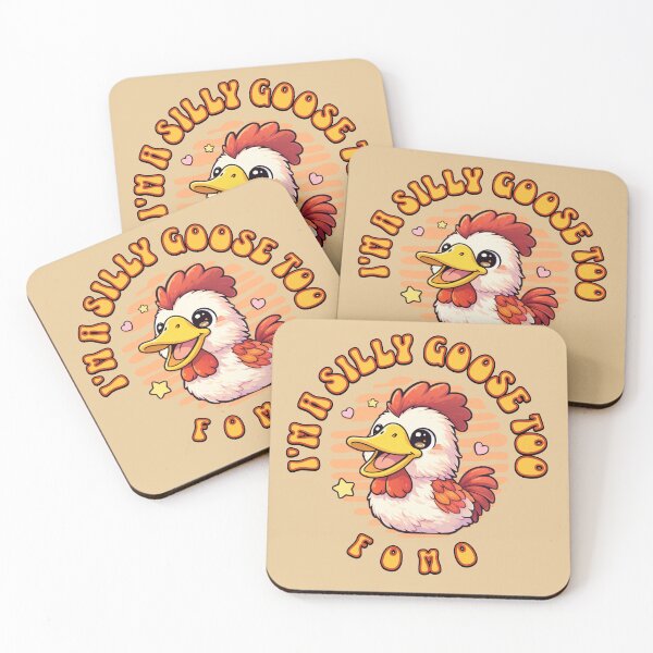 Item preview, Silly Goose Chicken FOMO designed and sold by Shy Fractal Designs.