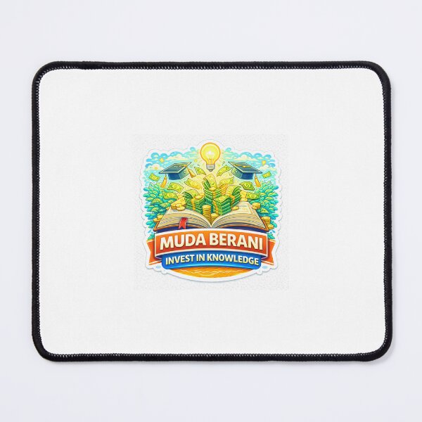 Item preview, Muda Berani Invest in Knowledge Sticker – Book to Money Mindset, Financial Education & Success Motivation designed and sold by Wander Pop Studio.