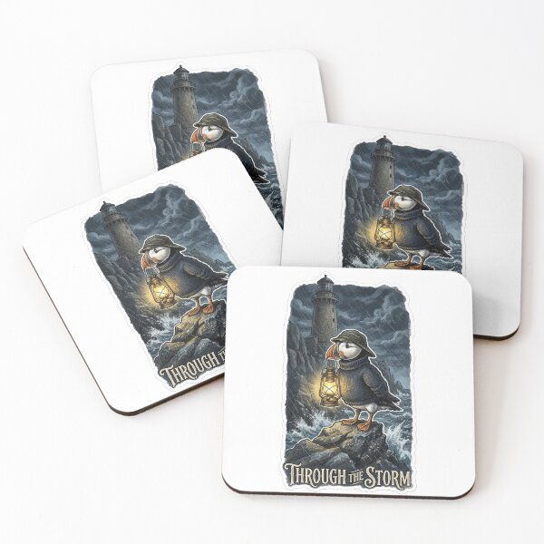 Item preview, Victorian Puffin Lighthouse Keeper - Gritty Nautical Art designed and sold by HiruK.