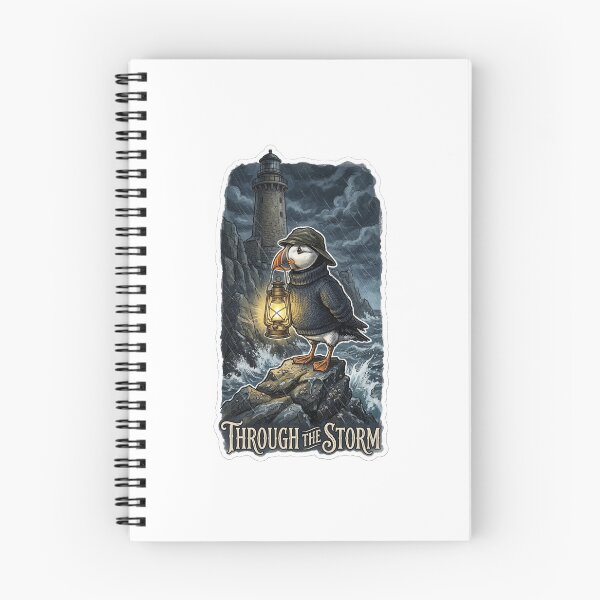 Item preview, Victorian Puffin Lighthouse Keeper - Gritty Nautical Art designed and sold by HiruK.