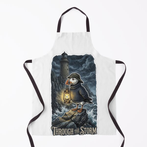 Item preview, Victorian Puffin Lighthouse Keeper - Gritty Nautical Art designed and sold by HiruK.