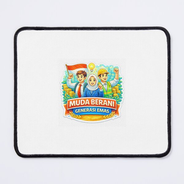 Item preview, Muda Berani Generasi Emas Sticker – Indonesian Youth Motivation, Future Success & National Pride Design designed and sold by Wander Pop Studio.