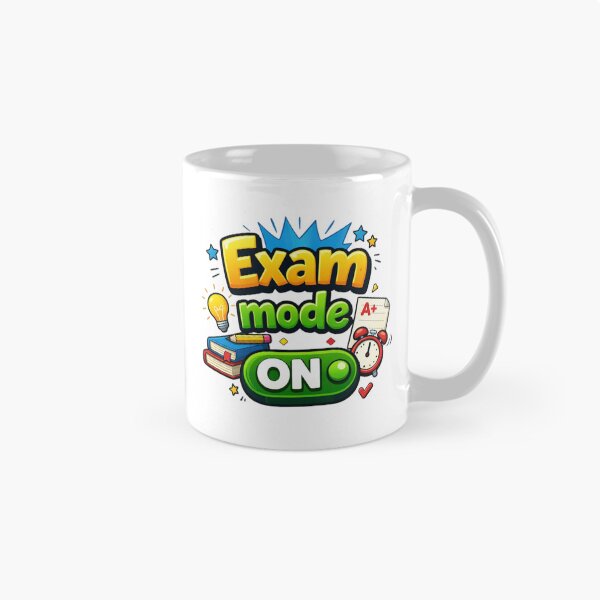 Item preview, Exam Mode On – Cute Cartoon Study Motivation Design designed and sold by Sanika arts .