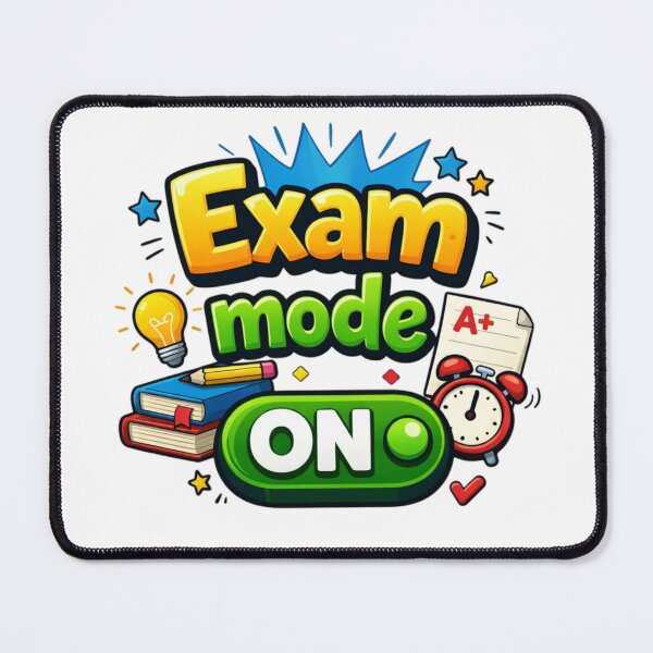 Item preview, Exam Mode On – Cute Cartoon Study Motivation Design designed and sold by Sanika arts .