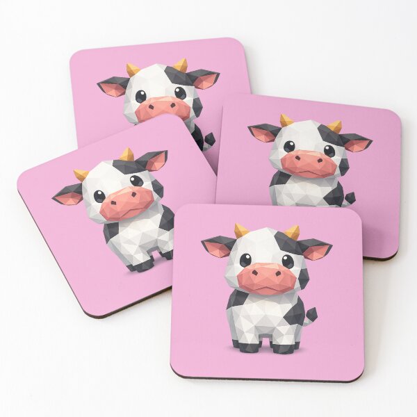 Item preview, Cute Low Poly Geometric Cow Illustration designed and sold by AndreBarnard.