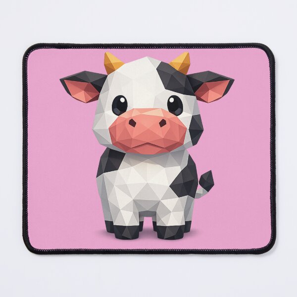 Item preview, Cute Low Poly Geometric Cow Illustration designed and sold by AndreBarnard.