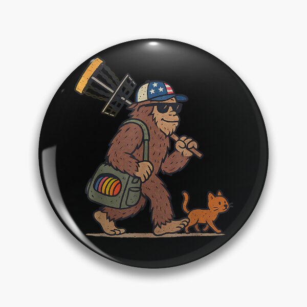 Item preview, Sasquatch Disc Golfer Funny Cat Disc Golf designed and sold by Goleon12.