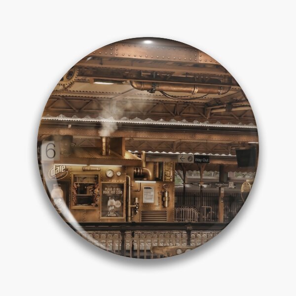 Item preview, Steampunk Flinders Street Station: Melbourne Retro-Futurist Train Platform designed and sold by steampunkimages.