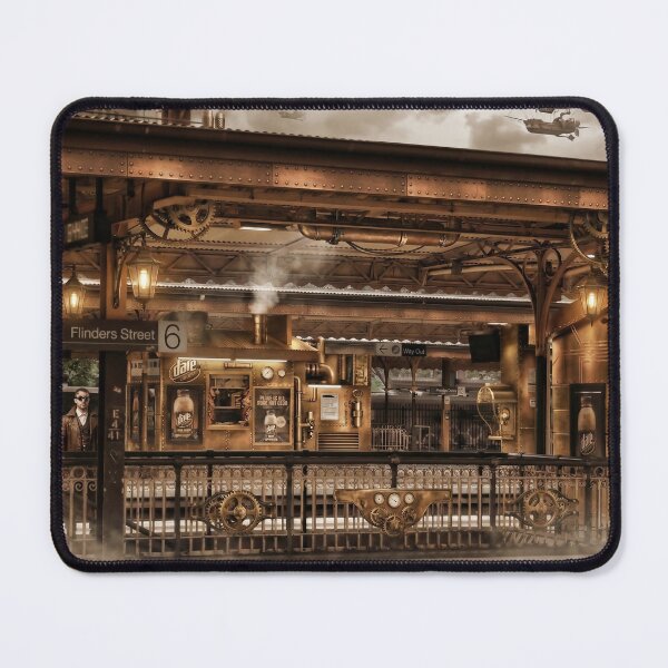 Item preview, Steampunk Flinders Street Station: Melbourne Retro-Futurist Train Platform designed and sold by steampunkimages.