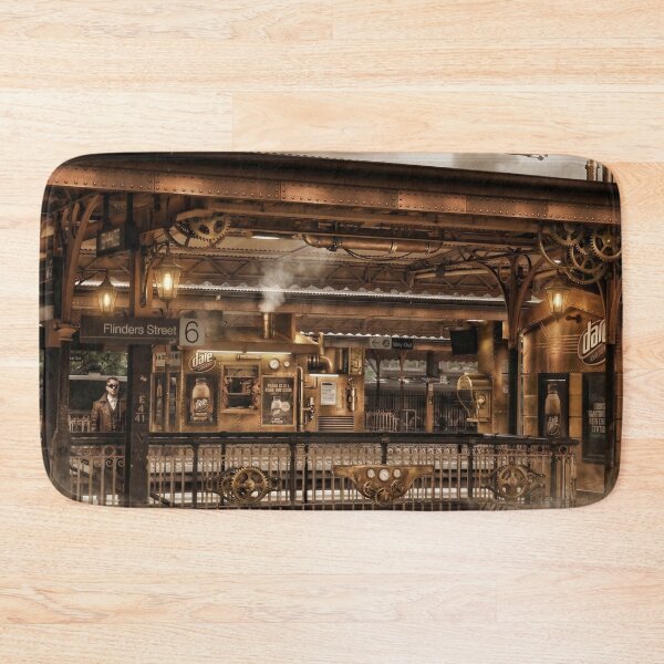Item preview, Steampunk Flinders Street Station: Melbourne Retro-Futurist Train Platform designed and sold by steampunkimages.